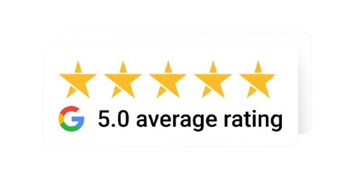 Google five-star rating